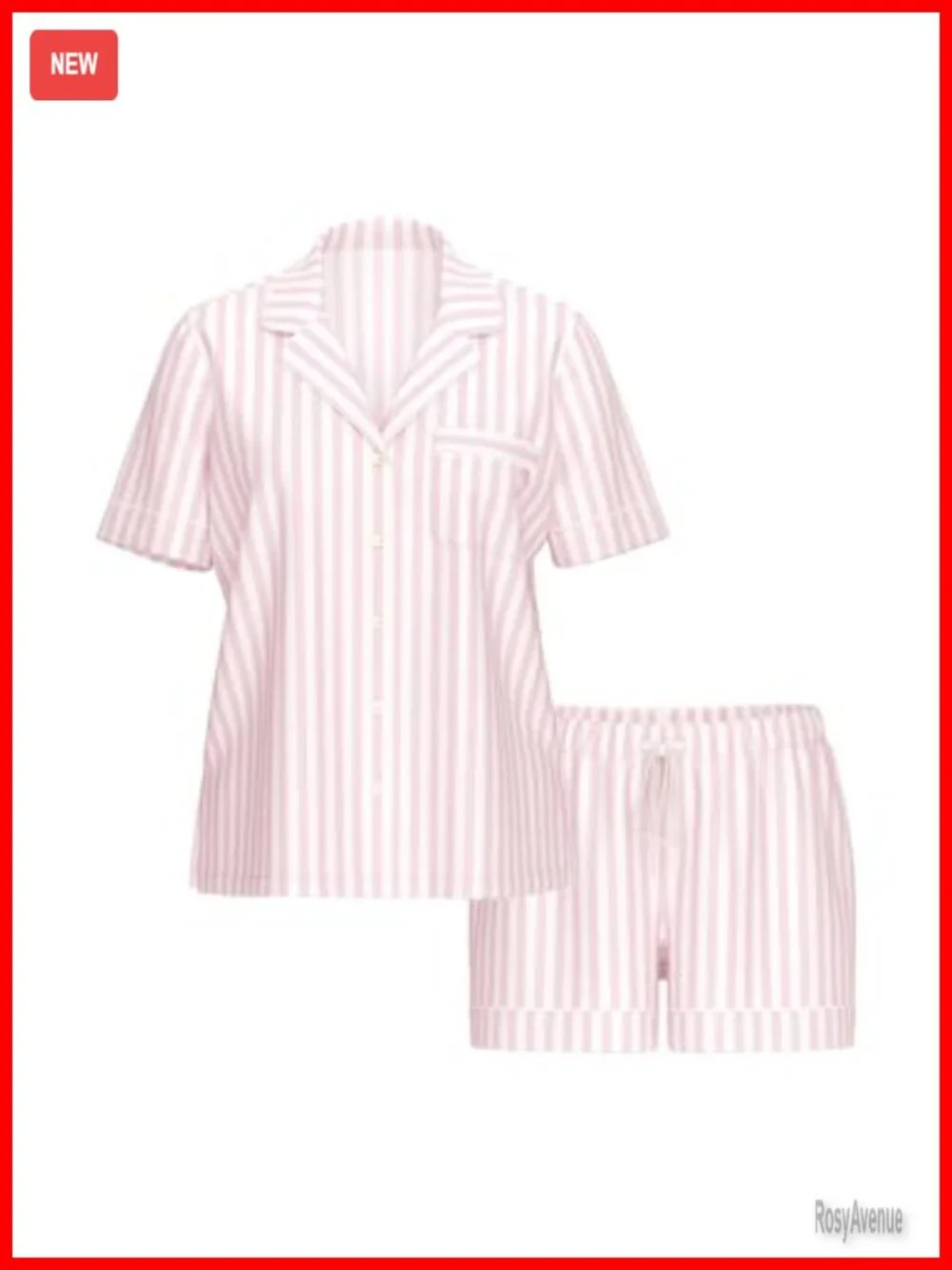 Modal Pajama Set, Short Sleeve Button Down Shirt and Shorts, Sleepwear Women